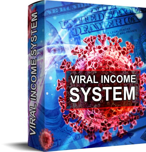 Cover of 'Viral Income System' eBook depicting strategies on how to make money online with dynamic growth illustration.